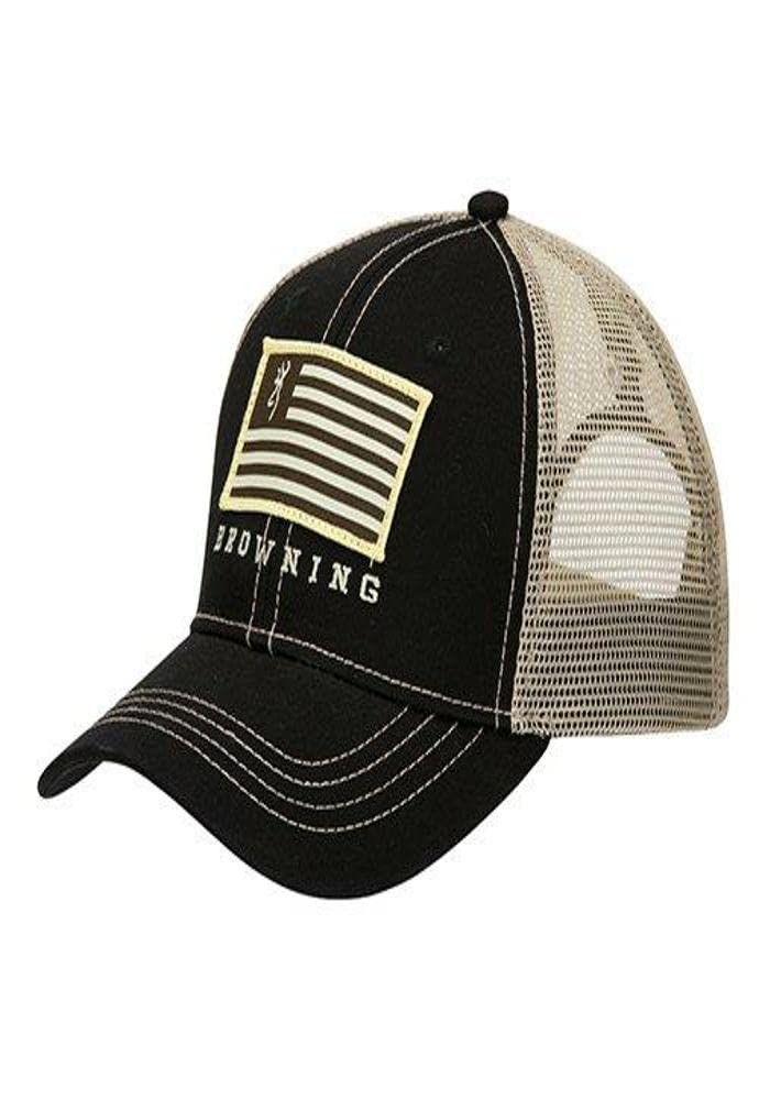Browning Patriot cap black/tan with mesh back for breathable all-day wear