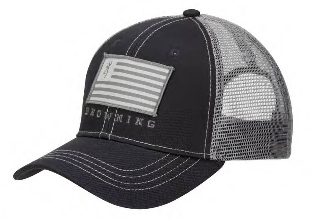 Browning Patriot Cap Slate Gray with Realtree Xtra camo, durable outdoor hat for all-day comfort.