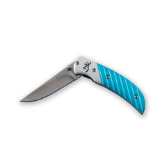 Browning Prism II Teal pocket knife with clip-point blade, ideal for everyday carry and versatile tasks