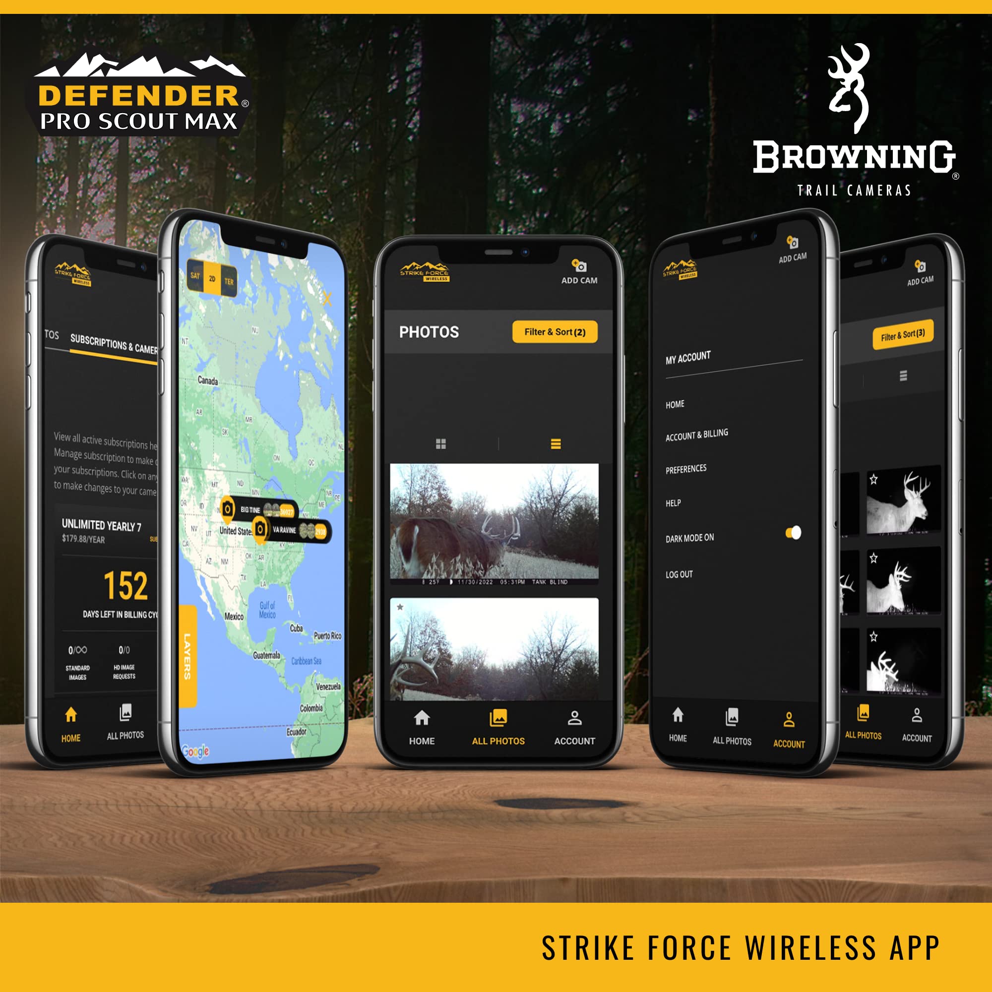 Browning Pro Scout Max GPS-tagged images capture precise location for map-based scouting.