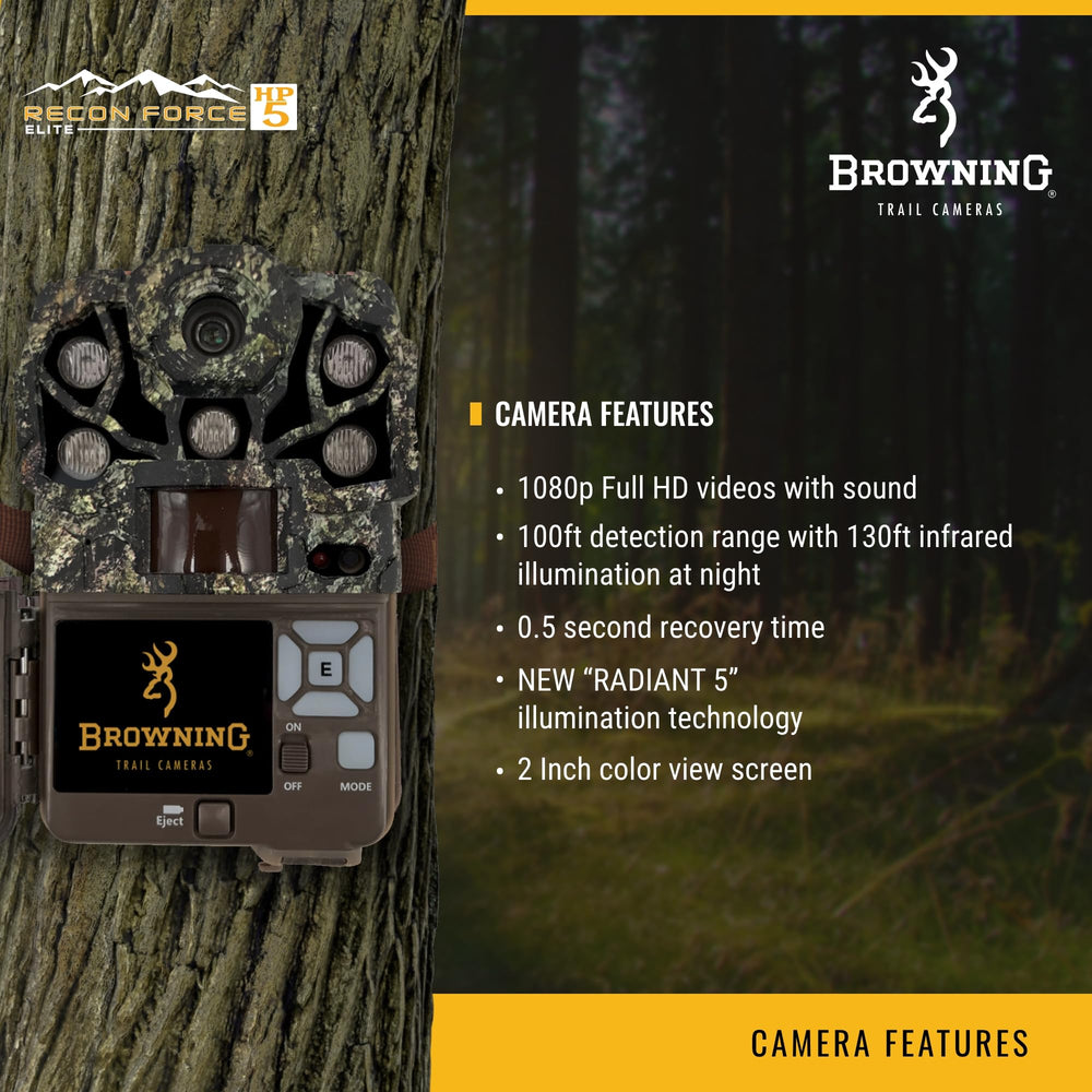 Browning Recon Force Elite HP5 color display previews shots in the field
