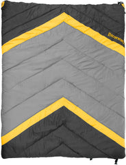 Browning Side-by-Side 0-Degree Bag gray-charcoal setup ready for two campers.