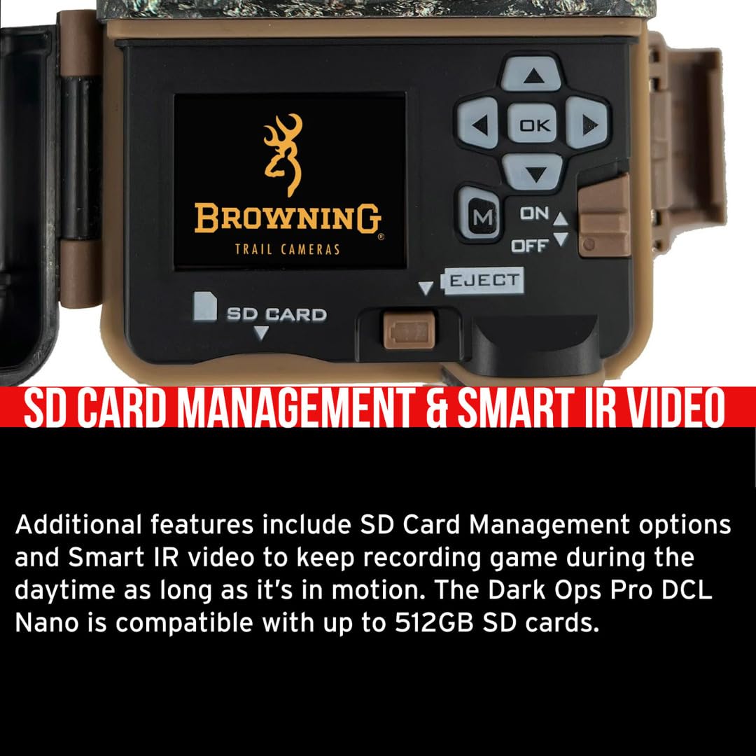 Browning Strike Force Pro DCL Nano 4K video capture for vivid trail footage