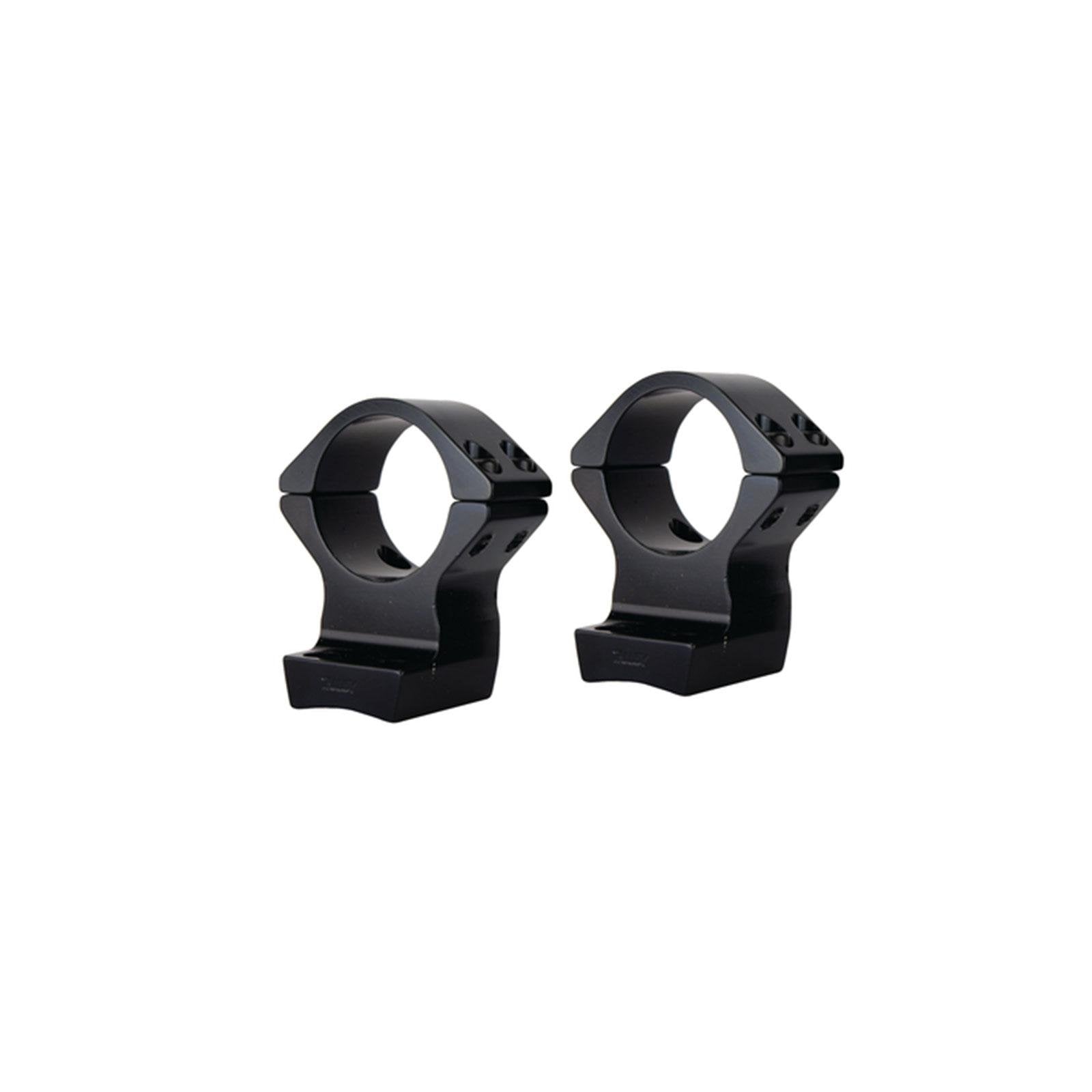 Browning X-Lock scope rings in gloss secure a 1-inch optic for quick target acquisition