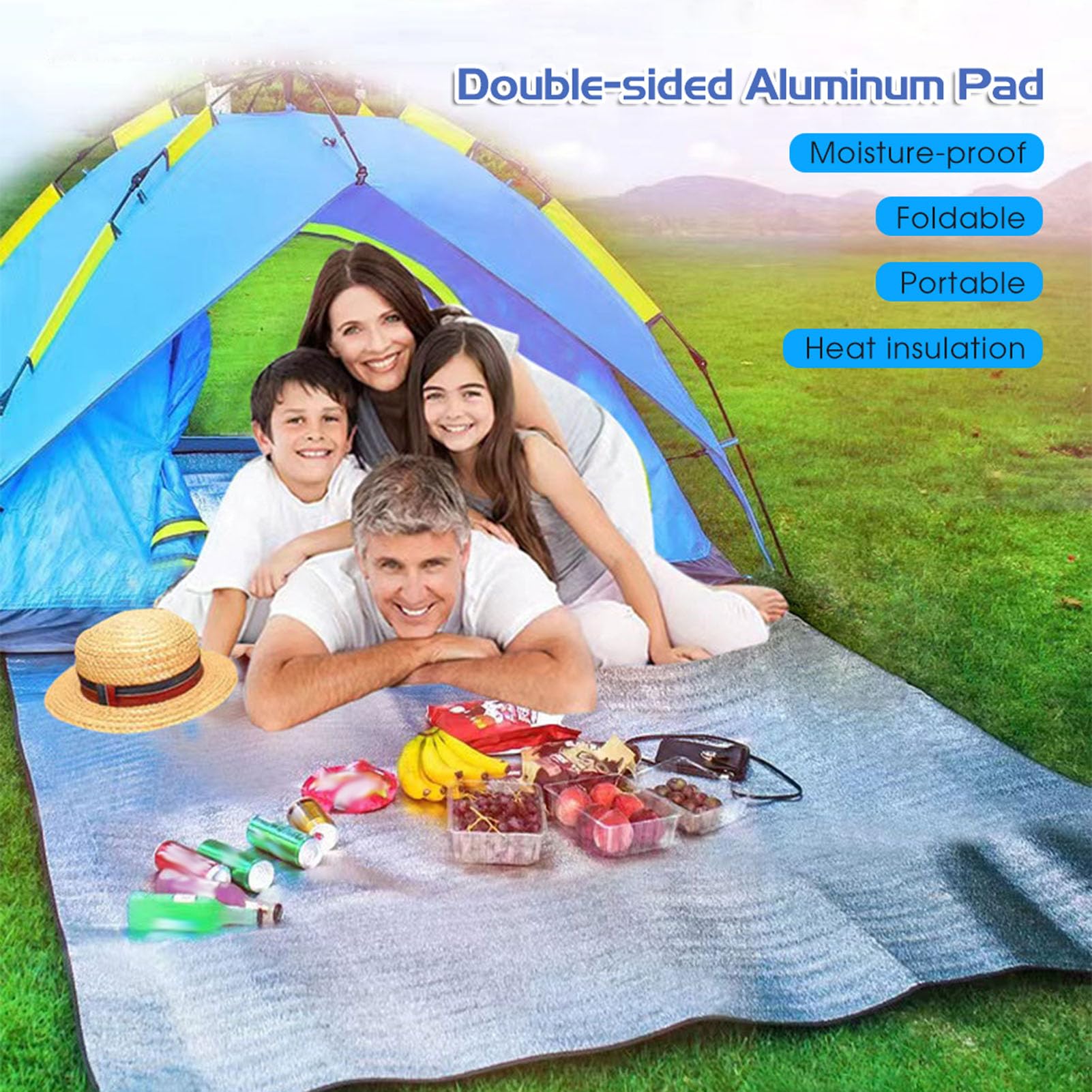 Brrnoo aluminum foil layer adds insulation against damp ground.