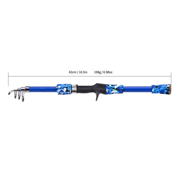 Brrnoo kids fishing pole blue ceramic guides improve line smoothness.
