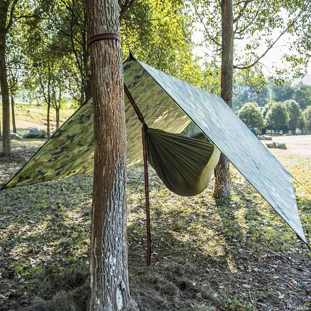 Brrnoo tarp serves as a versatile canopy for gatherings.