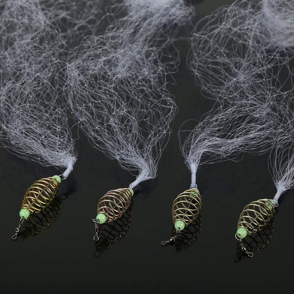 Brrnoo throw net with luminous beads for night fishing, improving visibility and targeting.