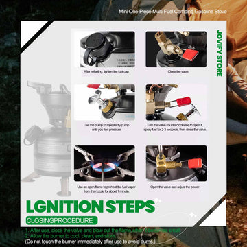 BRS-12A open flame ignition step for controlled preheating outdoors