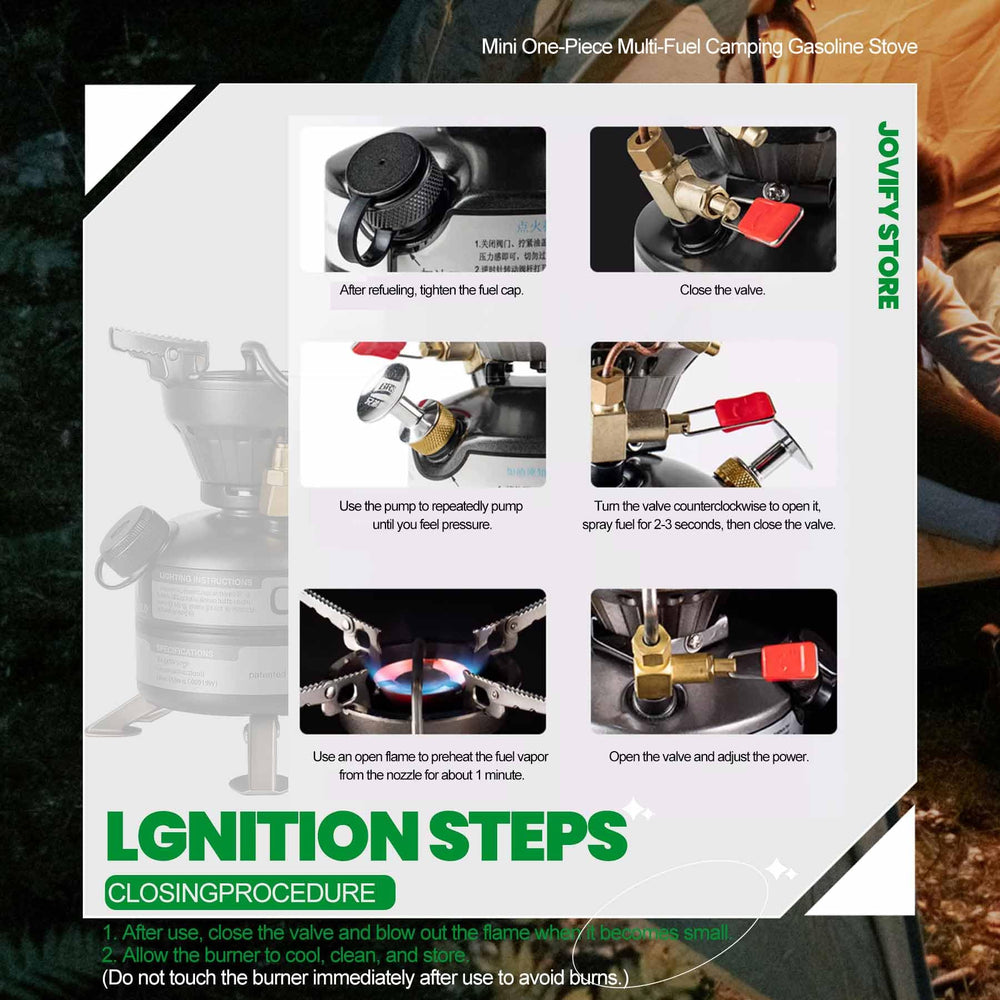 BRS-12A open flame ignition step for controlled preheating outdoors