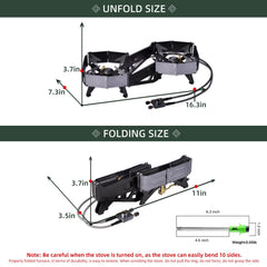 BRS-32 dual-burner-control enables independent heat adjustments.