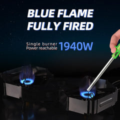 BRS-32 windproof-glass-screens help flame stability in wind.