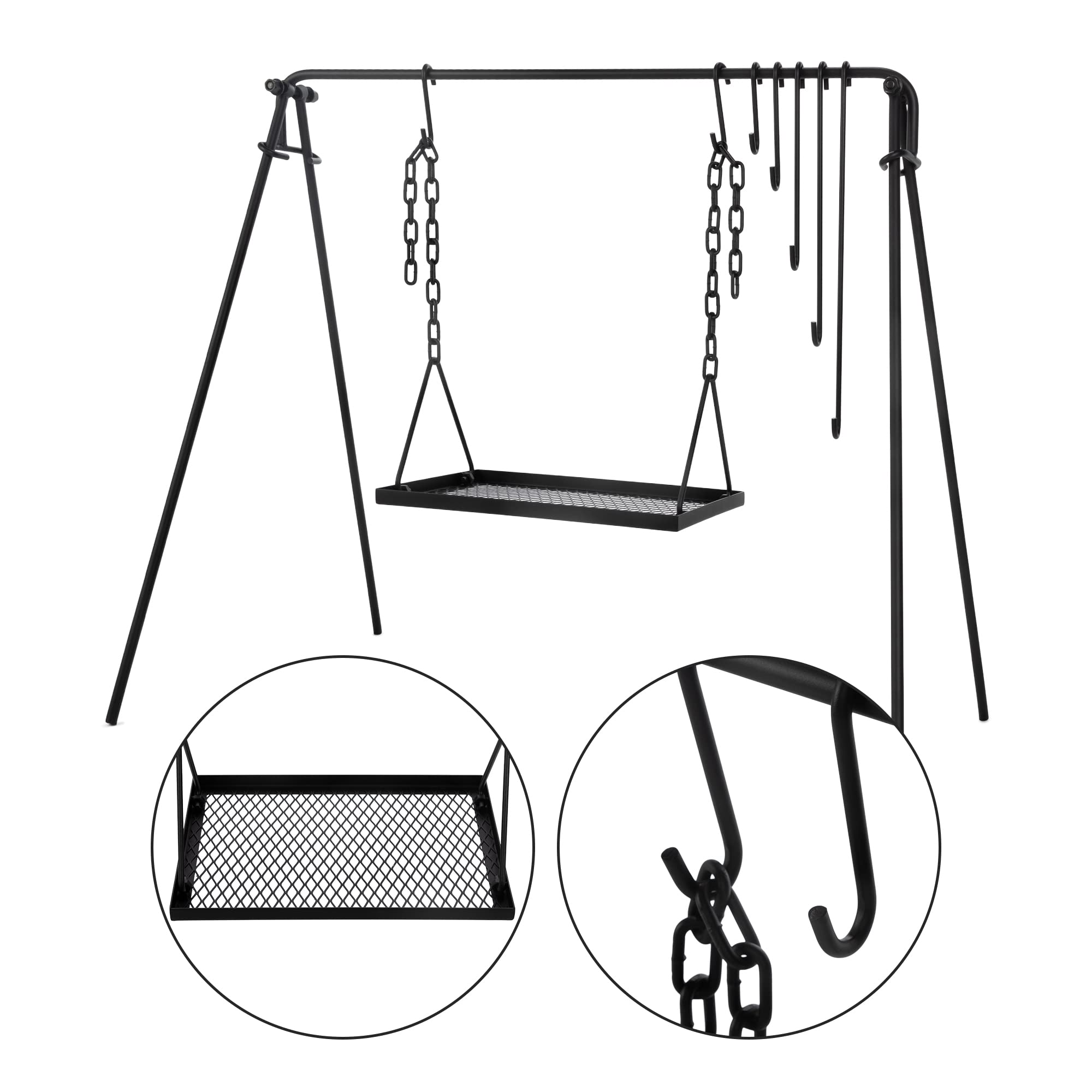 Bruntmor cookware-hooks-accessories keeps utensils and Dutch oven gear within easy reach.