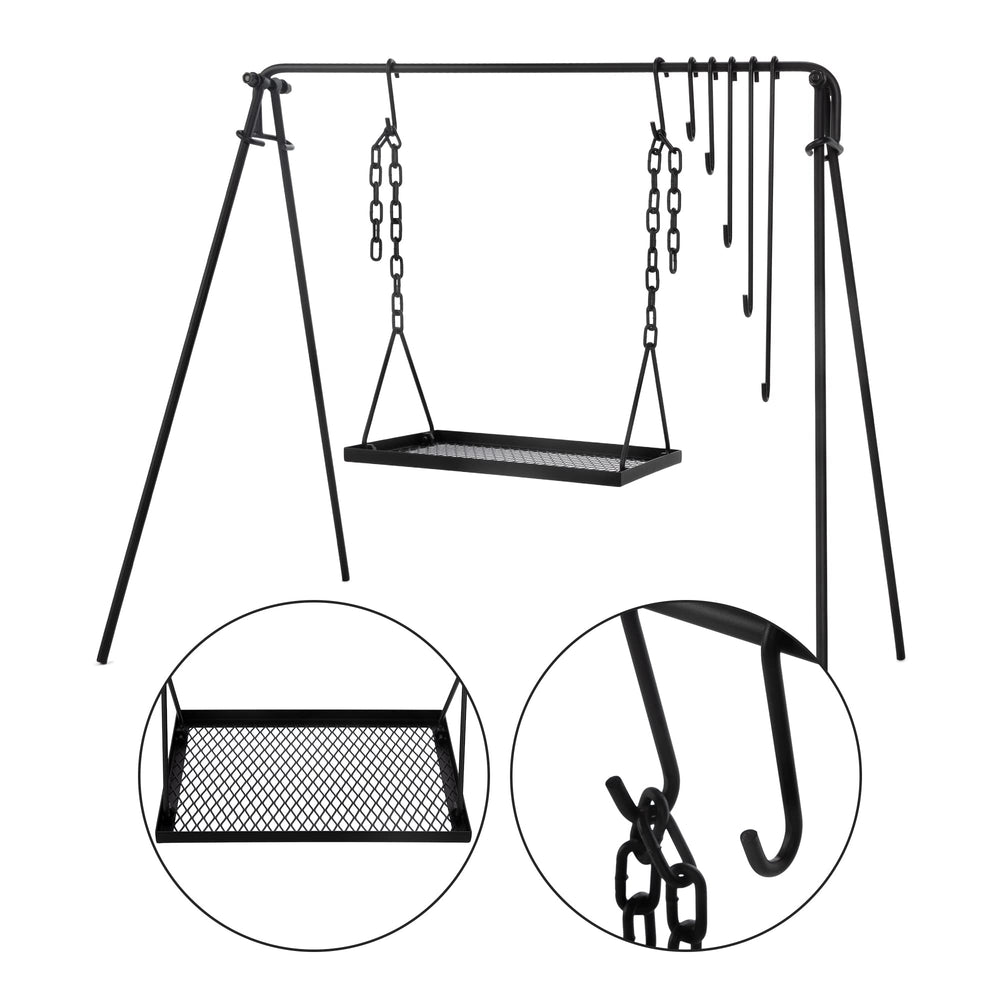 Bruntmor cookware-hooks-accessories keeps utensils and Dutch oven gear within easy reach.