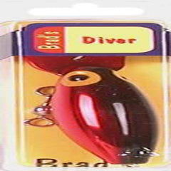 B.S. Fish Tales Brads Bait Diver Lure in black and red, versatile for multiple fish species