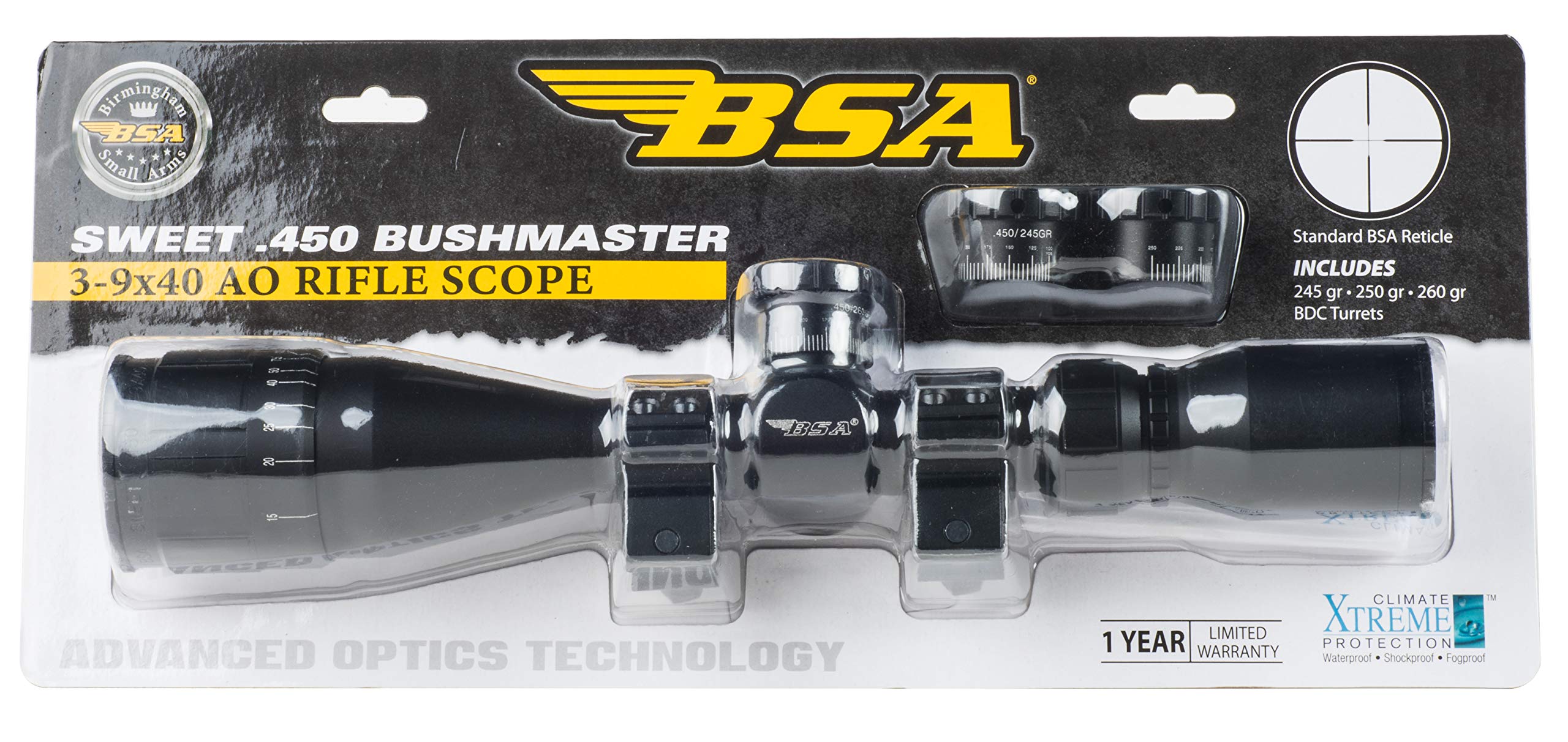 BSA Optics Sweet 30/30 reticle image facilitates fast holdovers at varying ranges