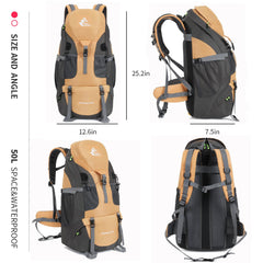 Bseash 50L hiking backpack shoe compartment keeps gear clean and organized