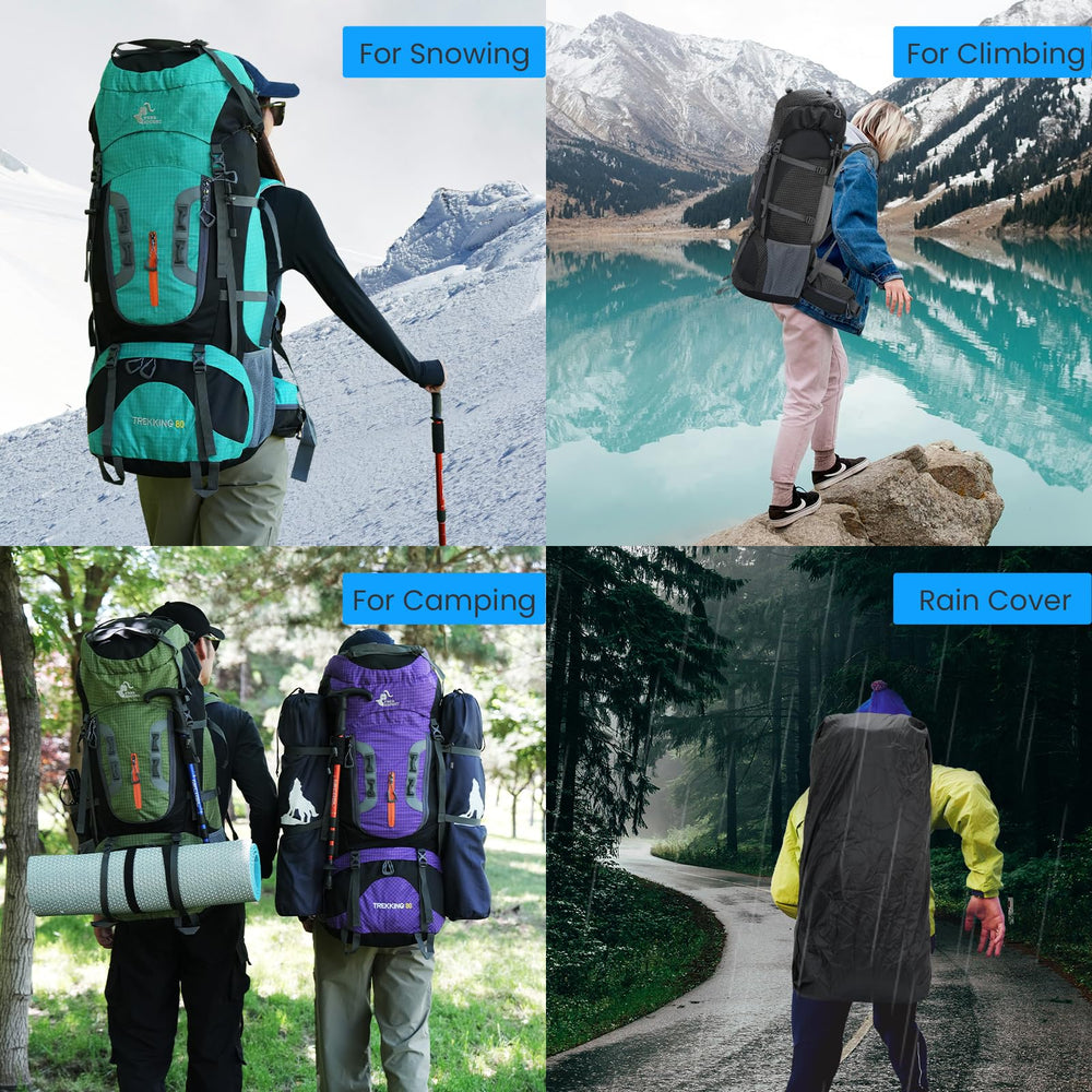 Bseash 80L mesh back panel delivers breathable ventilation