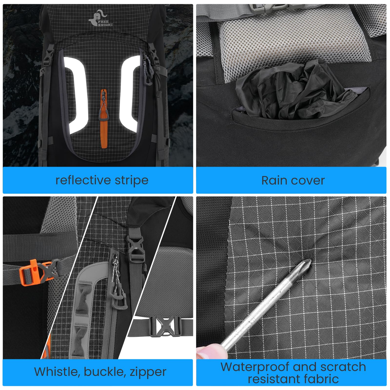 Bseash 80L rain cover protects belongings in heavy rain