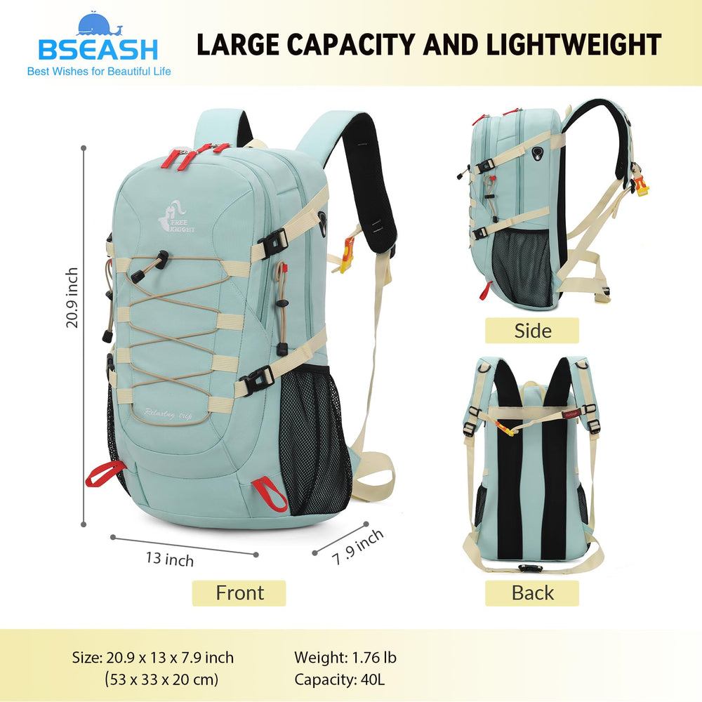 Bseash 53x33x20cm dimensions fit cabin luggage and day trips