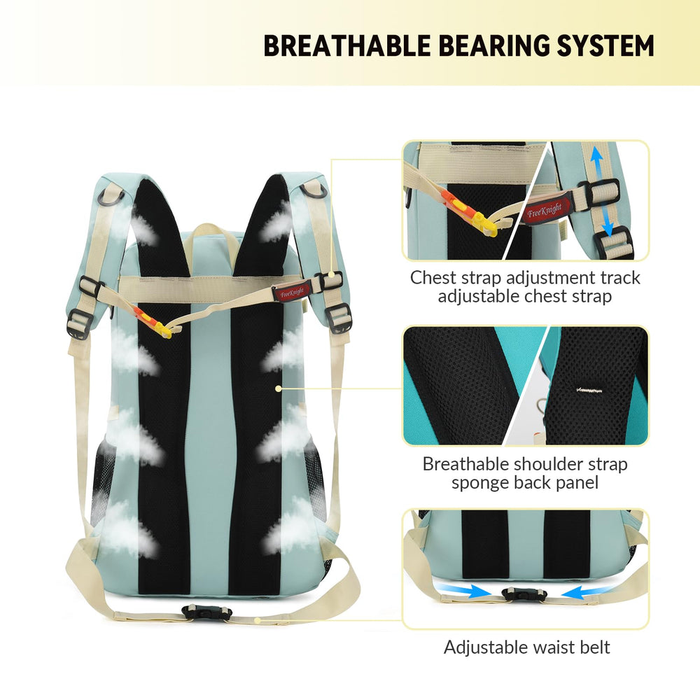 Bseash backpack with reflective shoulder straps for nighttime visibility