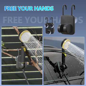BSEED complete camping kit includes everything for portable showers and car washing.