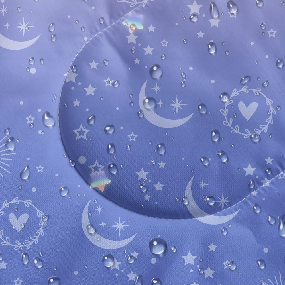 BSNTHO blue butterfly microfiber-fill delivers lightweight warmth.