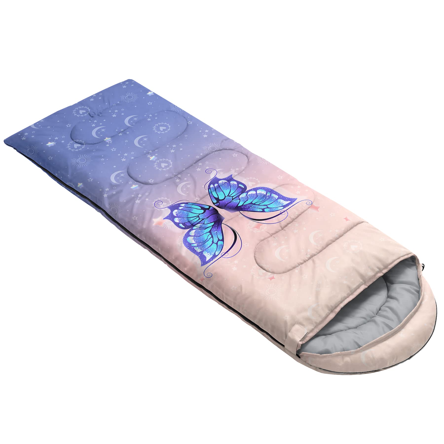 BSNTHO blue butterfly outer-material-210t showcases waterproof breathable shell.