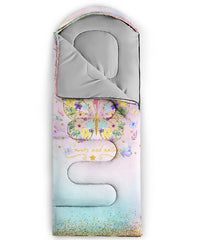 BSNTHO Butterfly Cloud sleeping bag back view highlights compact packing for travel.