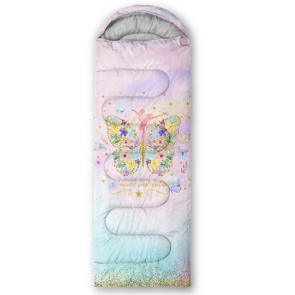 BSNTHO Butterfly Cloud sleeping bag open hood demonstrates warmth retention and adjustability.