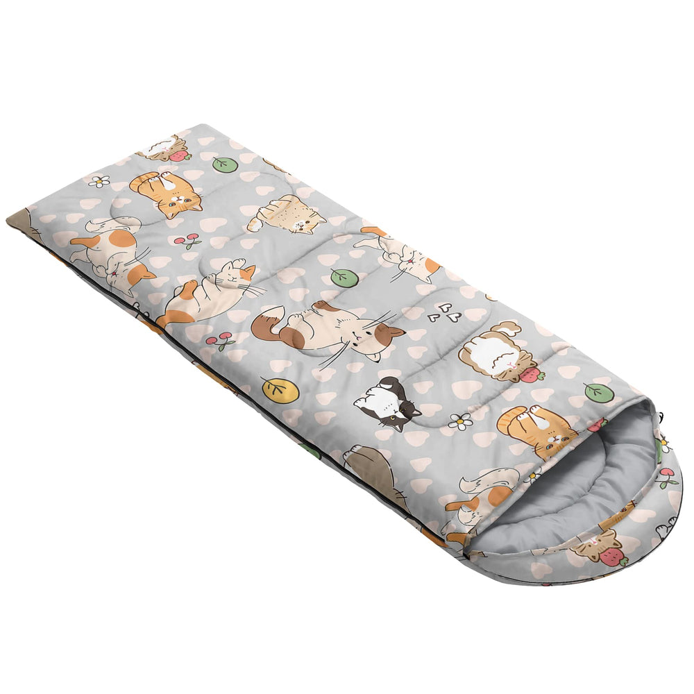 BSNTHO Cute Cat Sleeping Bag waterproof material keeping moisture at bay on damp trips