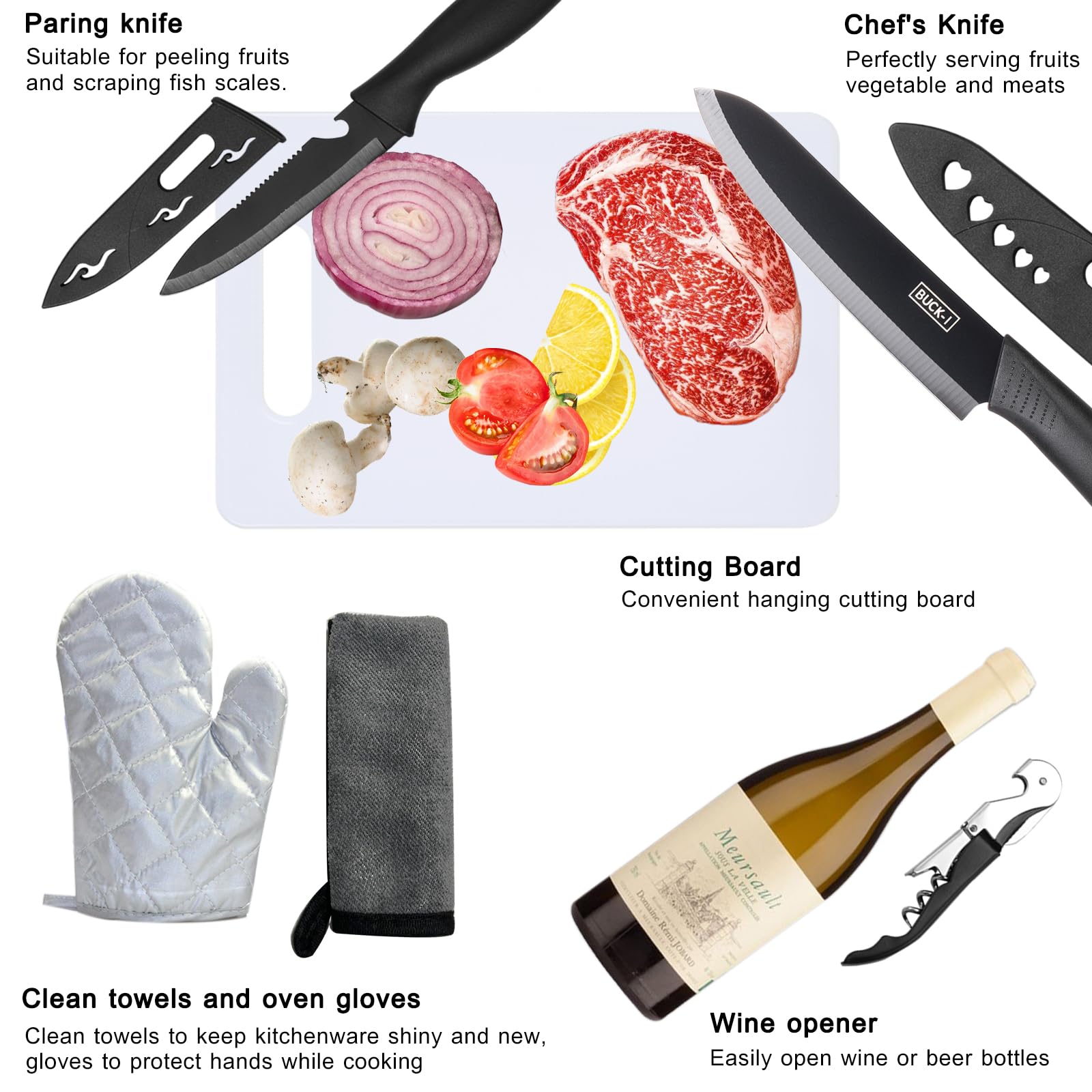 Bsotas camping cooking set 24 pcs paring knife for precise outdoor ingredient prep.