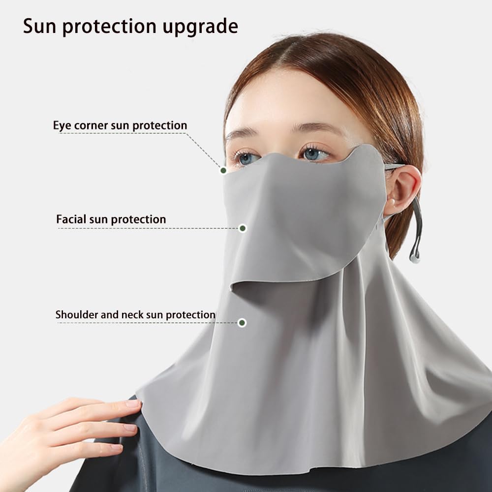 BSYLOO Breathable Ice Silk Face Mask, side view showing ergonomic fit