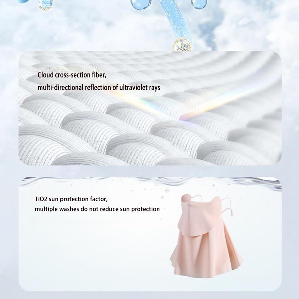 BSYLOO seamless sunshield protects eyes, neck, and shoulders from sun exposure.