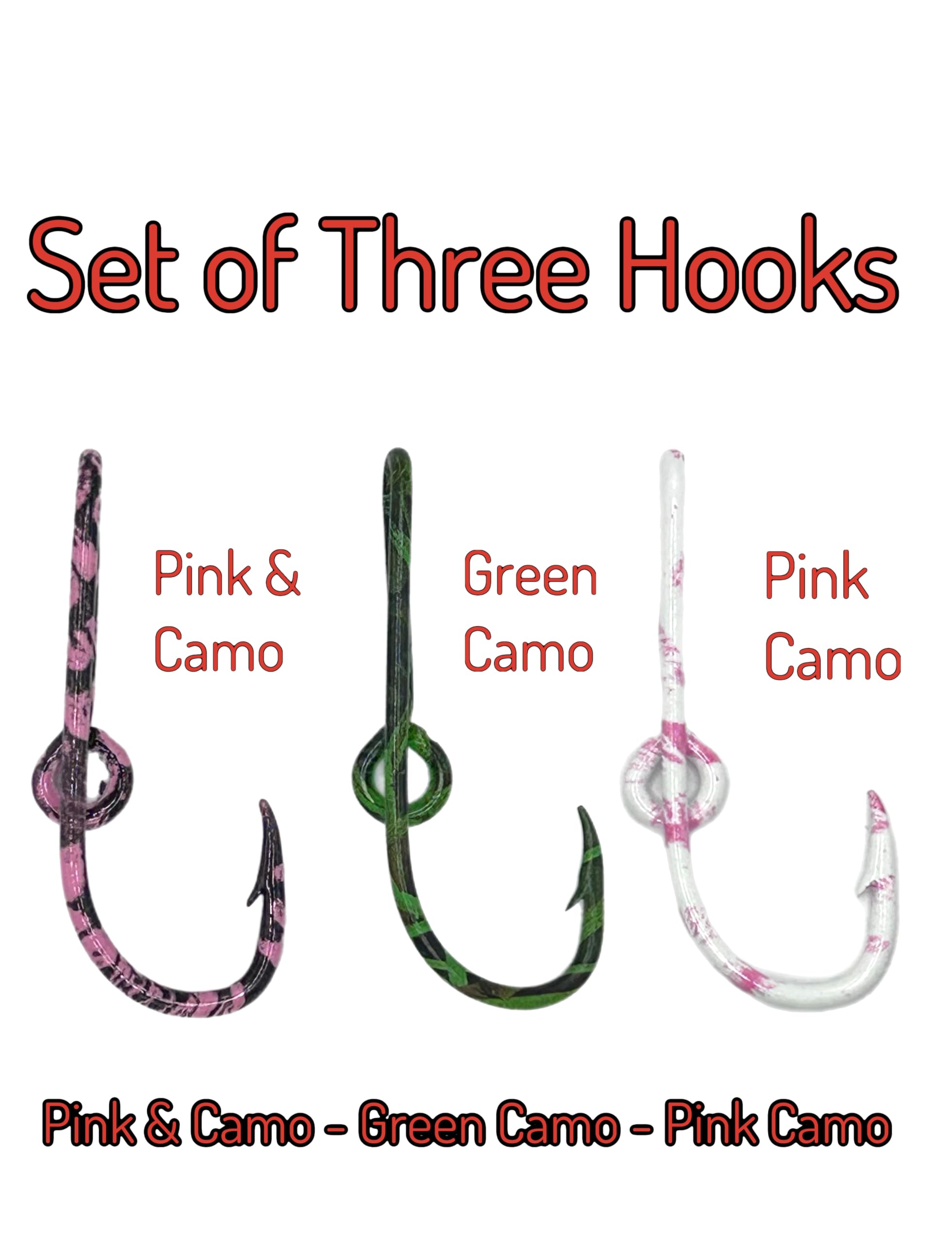 BT Outdoors camo hat hook close-up shows rugged finish and pattern