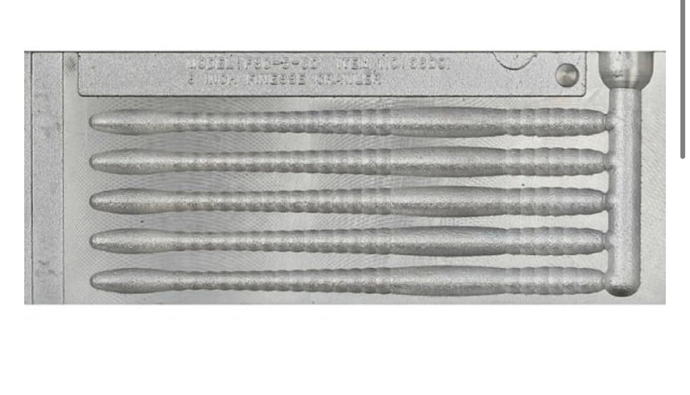 BT Outdoors Do It Mold Finesse Crawler 6in tail detail with bulbous tip for delicate action.