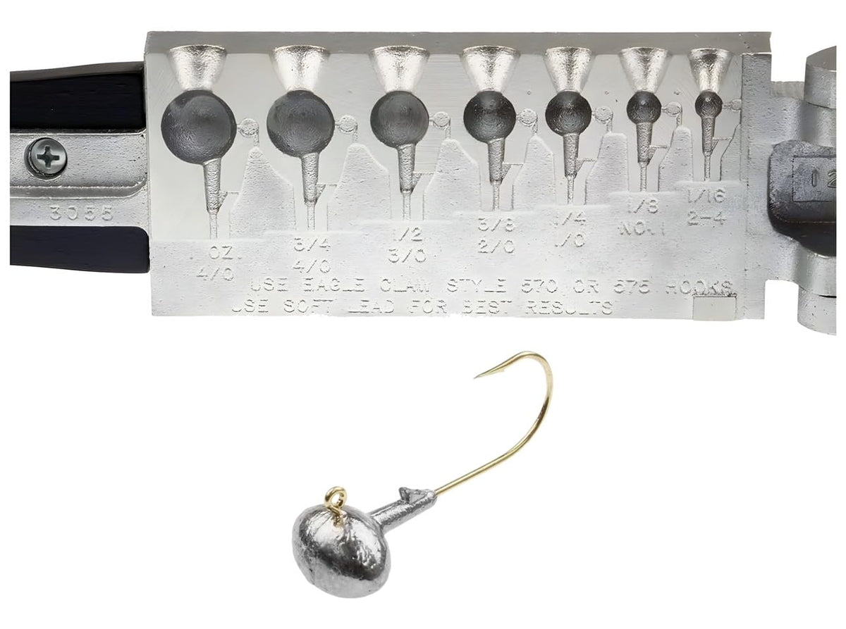 BT Outdoors Do It Mold football jig head in 1/16 oz, upright hook for bottom fishing