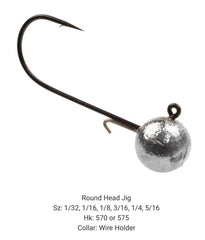 BT Outdoors Do It Mold Round Head Jig 1-8oz with wire collar holder.
