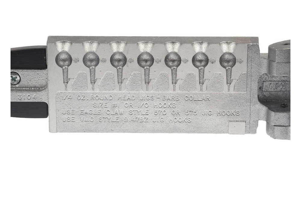BT Outdoors Round Head Jig with tapered barb collar ensures secure bait retention.
