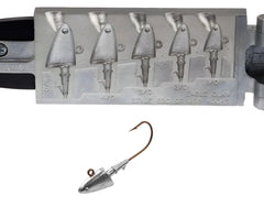BT Outdoors Do It Mold Shad Head Jig 1/4 oz with ring and barb collar for hook sets.