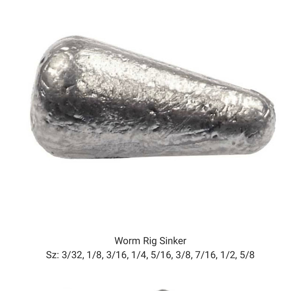 BT Outdoors worm rig sinker in pack for ready-to-use fishing setups.