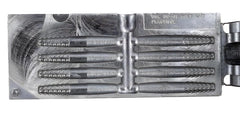 BT Outdoors Midwest Finesse Rig mold front view for economical eight-cavity production.