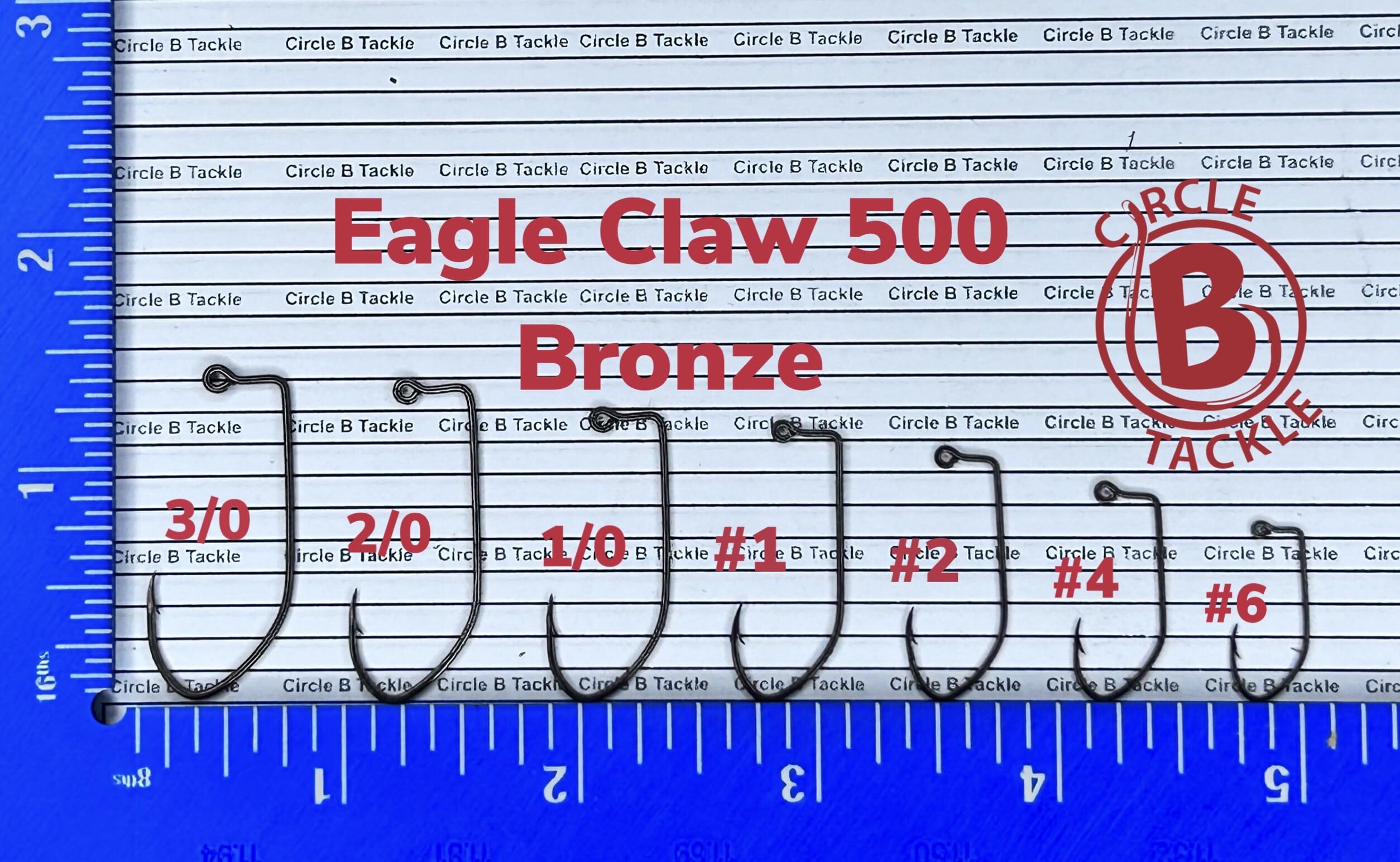 BT Outdoors Eagle Claw 500 bronze jig hook packaging showing the 100-hook pack