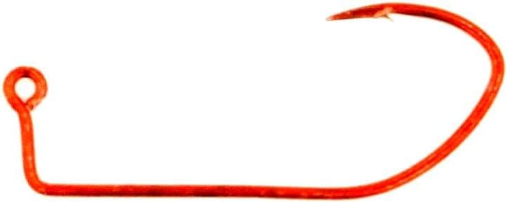 BT Outdoors Eagle Claw 500 red jig hook pack shot showing 100 hooks for versatile fishing