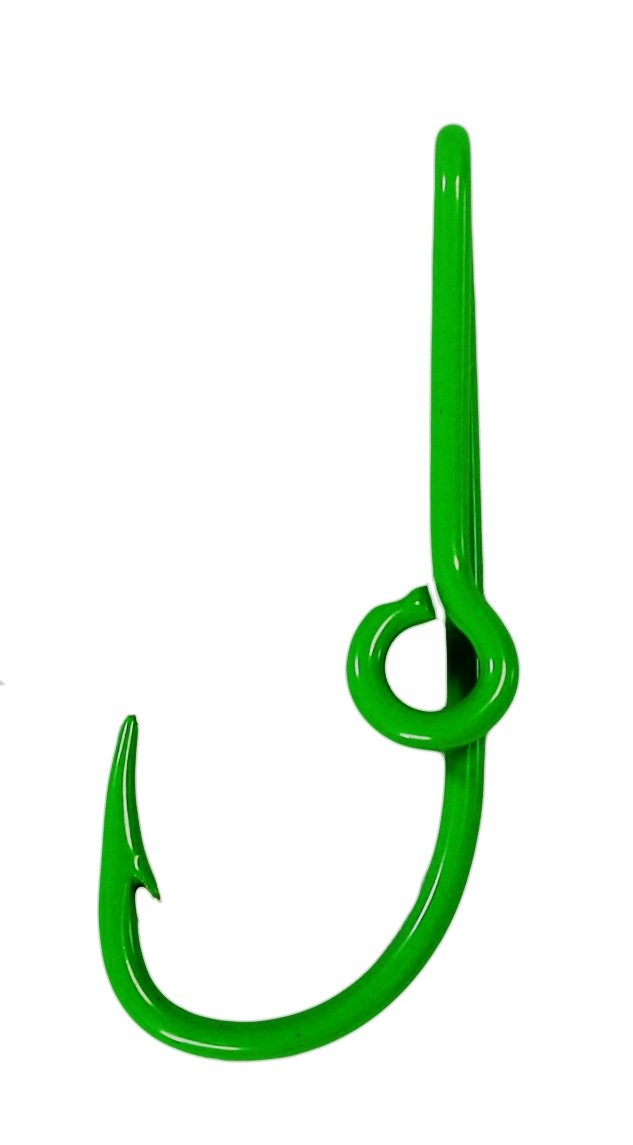 BT Outdoors Eagle Claw lime green tie clasp adds color.