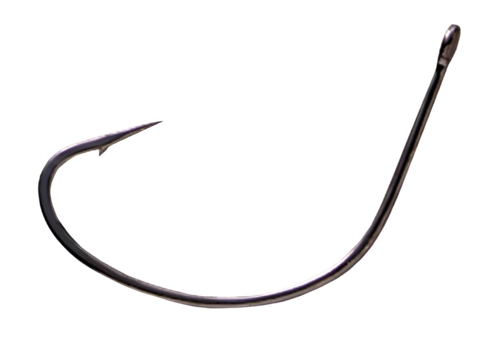 BT Outdoors Live Bait Wide Gap Hook 3-0 25-pack close-up, strong black nickel finish for rigs.