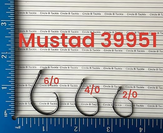 BT Outdoors Mustad Demon Circle Hook 39951 catch-and-release ready for versatile fishing.