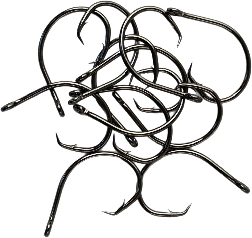 BT Outdoors Mustad Demon Circle Hook 39951 inline nickel, durable wire for tough bites.