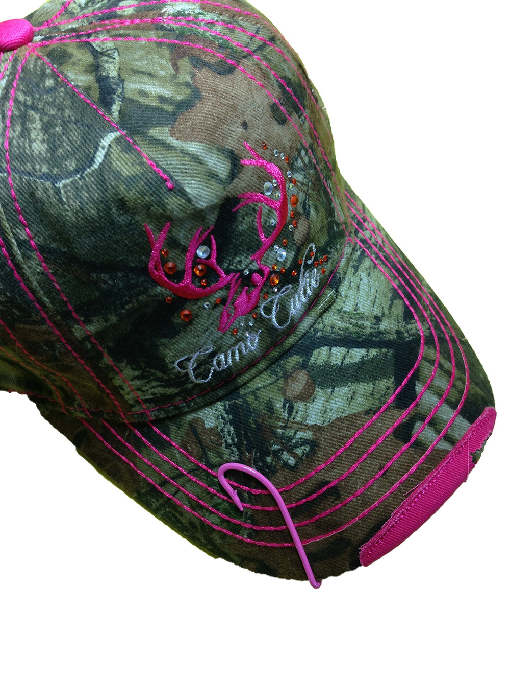 BT Outdoors pink fish hook hat pin image adds a decorative tie clip option