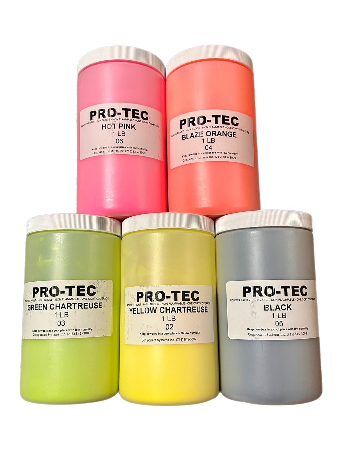 BT Outdoors Pro-Tec powder paint in yellow chartreuse for vibrant lure color